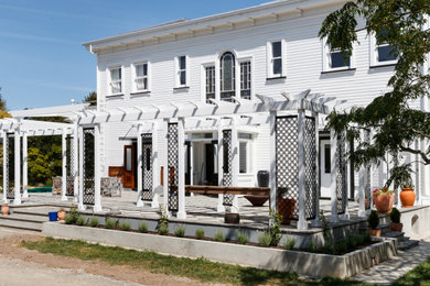 A gracious old lady; north courtyard and new porch.