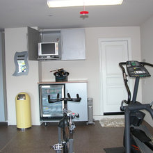 Garage gym.