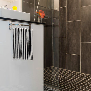 black & white pour la salle de bains