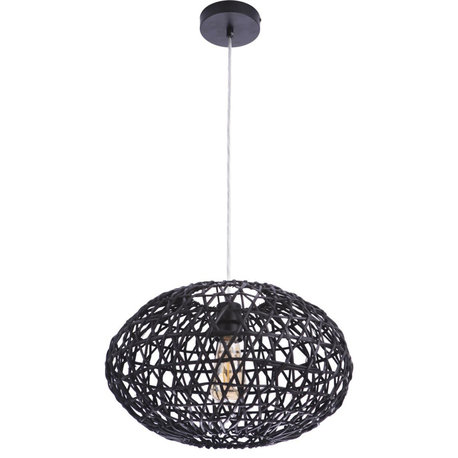 Natural 1 Light Pendant, Flat Black