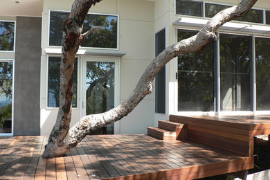 Design ideas for a contemporary deck in Sunshine Coast.