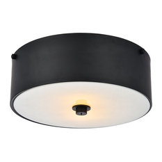 Hazen 2 Light 12 Inch Flat Black Flush Mount