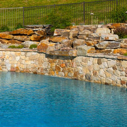 Pool Waterfall Water Feature - Outdoor Fountains And Ponds