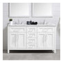 White With Carrara Marble Top