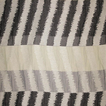 Clayton Jacquard Pattern Drapery Fabric, Domino