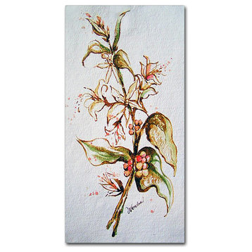 Wendra 'Coffee Flowers' Canvas Art, 12x24