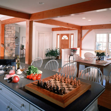 Seaside Post and Beam Kitchen