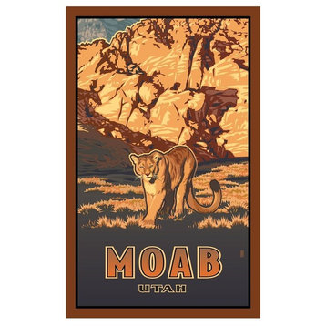 Paul Leighton Moab Utah Cougar Art Print, 12"x18"