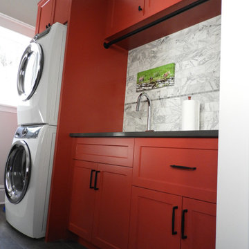 Red Laundry Room