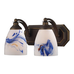 ELK Lighting - ELK Lighting Bath And Spa 2-Light Vanity Light - 570-2B-MT - Bathroom Vanity Lighting
