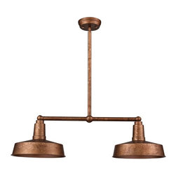 Industrial Vintage Style Copper Kitchen Island Light - Kitchen Island Lighting