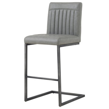 Zacary Counter Stool, Antique Graphite Gray (Set Of 2)