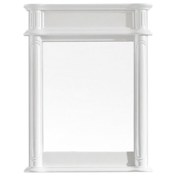 Vinnova Messina 30" Bathroom Vanity Framed Wall Mirror in White
