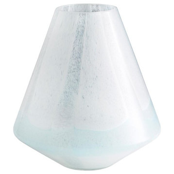 Backdrift Vase, Sky Blue And White