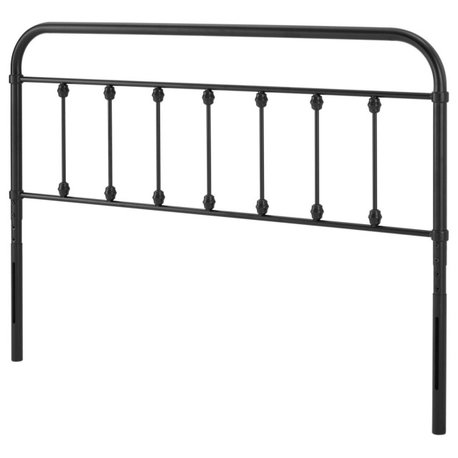 Headboard, Queen Size, Metal, Black, Modern Farmhouse, Bedroom Master Suite
