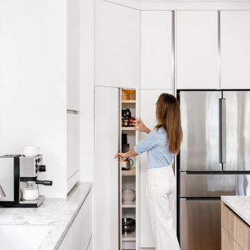 Hidden Pantry with Full-Height Cabinetry – Minimalist Modern Kitchen, Victoria B