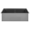 Tourner 32x19 Stainless Steel, Single Basin, Undermount Kitchen Sink, Black