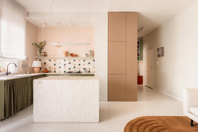 Immagine di una cucina bohémian