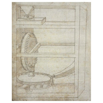 "Folio 2: mill" Digital Paper Print by Francesco di Giorgio Martini, 24"x30"