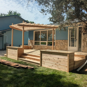 Cedar deck with pergola