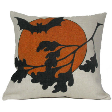 Halloween Bat Throw Pillow Without Insert, 18x18