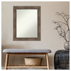 Hardwood Mocha Non-Beveled Wood Wall Mirror - 22.75 x 28.75 in.
