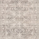 Loloi - Loloi Homage Ivory/Grey 2'-6" x 10'-0" Area Rug - Reminiscent of traditional motifs, the Homage Collection is a neutral floor piece with distressed pattern. Power-loomed of polyester and viscose in Turkey, Homage offers a subtle high-low texture while remaining silky underfoot.
