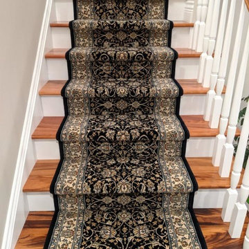Ancient Garden 57120-3464 Navy 31 Inch Custom Stair Install