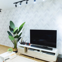 Residential Project | Herringbone Wallpaper - Wallpaper