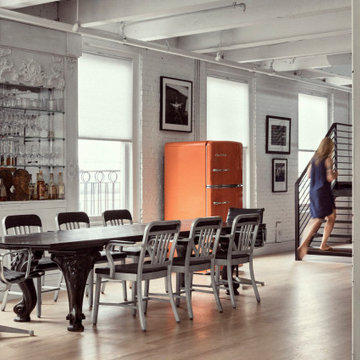 Open Concept Loft Dining and Entertainment Space