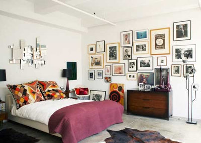 Eclectic Bedroom frames