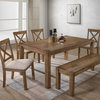 Janet Traditional Driftwood Dining Collection, 6 Piece Dining Set