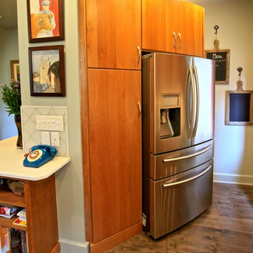 Urban Kitchen Remodel | Curved Peninsula Design & Mid-Century Modern Accents