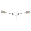 Arlo 22" 1-Light Swing Arm Plug-In or Hardwired Iron LED Sconce With Pull-Chain, Nickel, 2-Light
