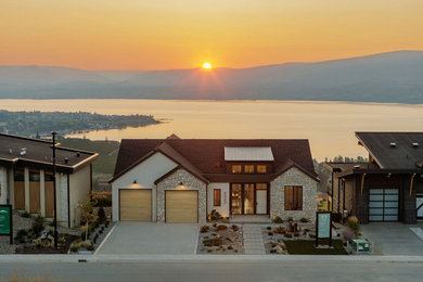 Transitional exterior home idea in Vancouver