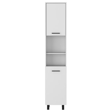 Pantry Cabinet Almada, Three Interior Shelves - White