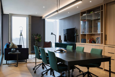 Example of a trendy home design design in Other