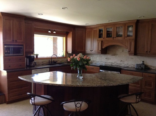 What to do with all the oak our family room? | Houzz Forum