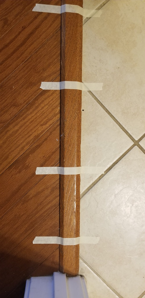 T Molding glue down or nail?