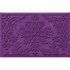 Aqua Shield 2'x3' Damask Mat, Purple