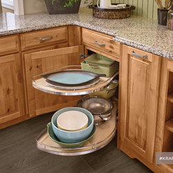 KraftMaid: Base Blind Corner With Chrome Swing-Out - Pantry And Cabinet Organizers