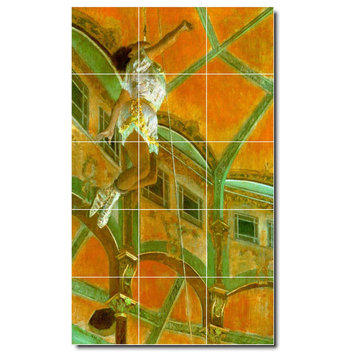 Edgar Degas Dancers Painting Ceramic Tile Mural #10, 24"x40"