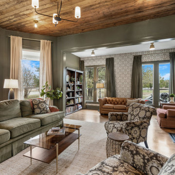 Cozy Family Room Remodel with Rustic Charm and Modern Comfort