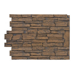 143-36-BRECKENRIDGE DEEP WIDE STACKED DESIGN WALL PANEL - 36"H - Wall Panels