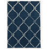 Linon Tripoli Rope Hand Tufted Polyester 2'x3' Rug in Navy