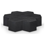 Meridian Furniture - Eternal Modular Coffee Table, Black, 7 Piece - Liven up your living room with this coffee table from the Eternal collection. Crafted from solid oak wood and featuring a black finish, this coffee table is both sturdy and stylish. Its modular shape enables you to connect the coffee table to as many as needed, making it a versatile accent piece for your home. Its contemporary design is perfect for any modern living space, and its stability ensures that it stays in place.