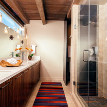 narrow bathroom