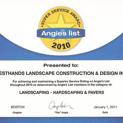 Awards & Certificates - Landscaping Stones And Pavers