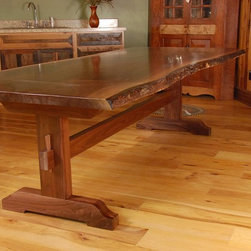 Live Edge Dining Tables with Trestle Base - Dining Tables