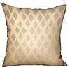 Diamond Cascade Brown Geometric Luxury Outdoor/Indoor Throw Pillow 22"x22"